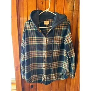 American Eagle Hooded‎ Flannel Button Down Size XS